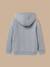 Sweat zippé à capuche garçon Gris chine+Marine 2 - vertbaudet enfant 