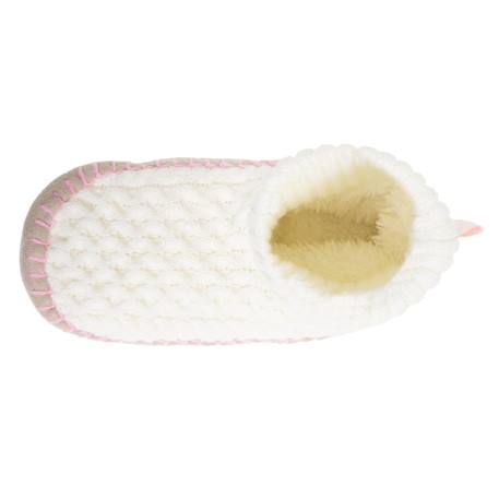 Chaussettes d'intérieur maille torsadée, picots antidérapants Gris+Ivoire 7 - vertbaudet enfant 