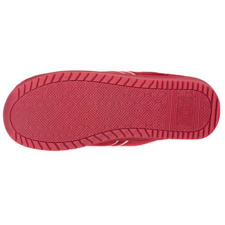 Chaussons mules microvelours mousse à mémoire forme talon 3,7 cm Noir+Rouge 11 - vertbaudet enfant 