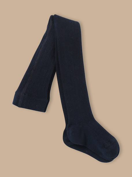 Collants en côtes bébé Bordeaux+Ecru+Marine 6 - vertbaudet enfant 