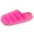Chaussons mules microvelours semelle bloup extra confort Camel+Fuchsia 7 - vertbaudet enfant 