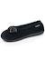 Chaussons ballerines microvelours semelle ergonomique, mousse à mémoire forme Noir+Rayures canard+Rouge 6 - vertbaudet enfant 