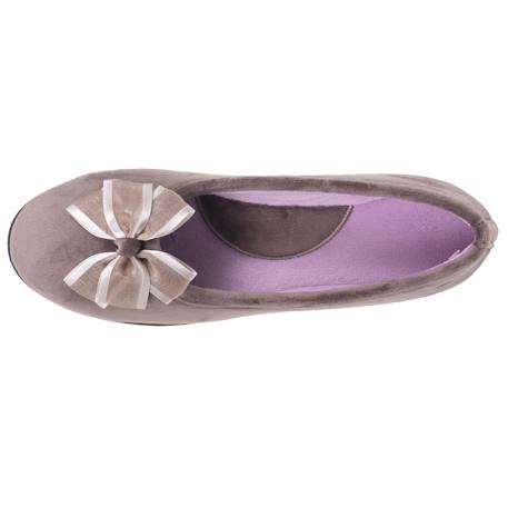 Chaussons ballerines souples, ultra confortables et légers, confort technologie everywear Bleu canardfleurs+Grisirisé+Léopard+Rayuresbleues+Sauge+Sauge noeud irisé+Taupe 39 - vertbaudet enfant 