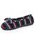 Chaussons ballerines microvelours semelle ergonomique, mousse à mémoire forme Noir+Rayures canard+Rouge 12 - vertbaudet enfant 