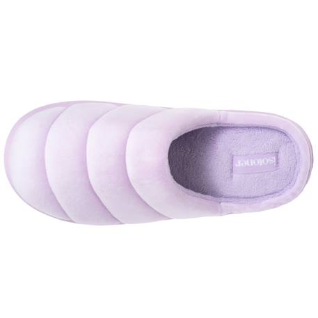 Chaussons mules microvelours semelle bloup extra confort Blush+Gris chiné+Léopard beige+Lilas 21 - vertbaudet enfant 