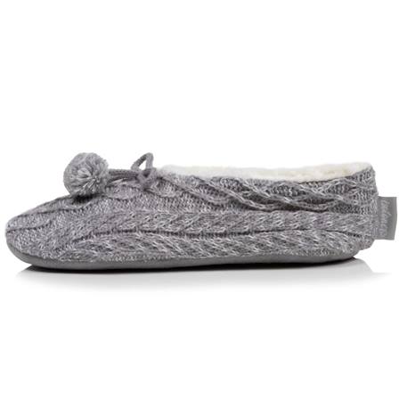 Chaussettes d'intérieur maille torsadée, picots antidérapants Gris chiné 3 - vertbaudet enfant 