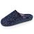 Chaussons mules microvelours semelle ergonomique, mousse à mémoire forme Marine+Noir+Rayures canard 1 - vertbaudet enfant 