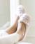 Chaussons ballerines imitation fourrure, semelle gomme ultra souple Gris+Rose 8 - vertbaudet enfant 