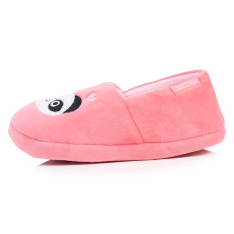 Chaussons mocassins microvelours, semelle gomme antidérapante Rose 3 - vertbaudet enfant 