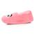 Chaussons mocassins microvelours, semelle gomme antidérapante Rose 3 - vertbaudet enfant 