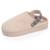 Chaussons mules suédine semelle plateforme Beige+Léopard camel+Taupe 1 - vertbaudet enfant 