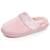 Chaussons mules microvelours semelle bloup extra confort Blush+Gris chiné+Léopard beige+Lilas 1 - vertbaudet enfant 