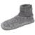 Chaussettes d'intérieur maille torsadée, picots antidérapants Gris+Ivoire 1 - vertbaudet enfant 