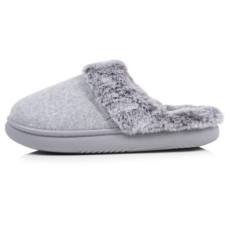 Chaussons mules microvelours semelle bloup extra confort Blush+Gris chiné+Léopard beige+Lilas 10 - vertbaudet enfant 