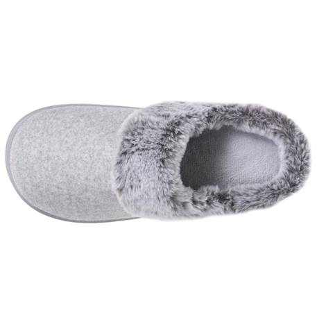 Chaussons mules microvelours semelle bloup extra confort Blush+Gris chiné+Léopard beige+Lilas 9 - vertbaudet enfant 