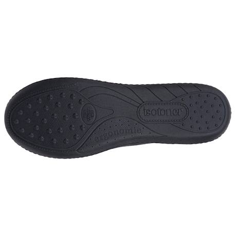 Chaussons ballerines microvelours semelle ergonomique, mousse à mémoire forme Noir+Rayures canard+Rouge 5 - vertbaudet enfant 