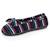Chaussons ballerines microvelours semelle ergonomique, mousse à mémoire forme Noir+Rayures canard+Rouge 7 - vertbaudet enfant 