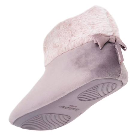 Chaussons bottillons microvelours, semelle gomme ultra souple Taupe 5 - vertbaudet enfant 