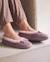 Chaussons ballerines microvelours, semelle gomme ultra souple Taupe 2 - vertbaudet enfant 