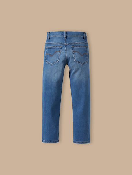 Jean droit garçon Bleu fonce uni+Bleu moyen uni 7 - vertbaudet enfant 