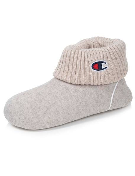 Chaussons bottillons polaire chinée doux pantoufle confort maison en hiver Beige chiné clair+Gris chiné clair 6 - vertbaudet enfant 