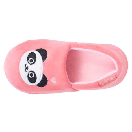 Chaussons mocassins microvelours, semelle gomme antidérapante Rose 2 - vertbaudet enfant 