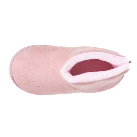 Chaussons bottillons suédine, semelle gomme antidérapante Rose 2 - vertbaudet enfant 
