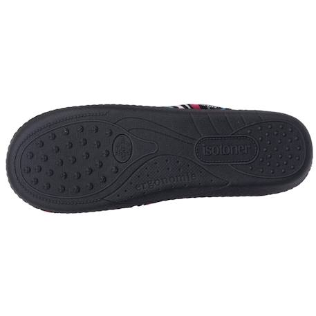 Chaussons mules microvelours semelle ergonomique, mousse à mémoire forme Marine+Noir+Rayures canard 17 - vertbaudet enfant 