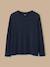 T-shirt manches longues garçon Bleu fonce uni avec+Gris moyen uni avec 1 - vertbaudet enfant 