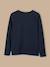 T-shirt manches longues garçon Bleu fonce uni avec+Gris moyen uni avec 2 - vertbaudet enfant 