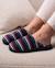 Chaussons mules microvelours semelle ergonomique, mousse à mémoire forme Marine+Noir+Rayures canard 14 - vertbaudet enfant 