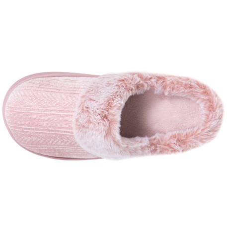 Chaussons mules microvelours semelle bloup extra confort Blush+Gris chiné+Léopard beige+Lilas 3 - vertbaudet enfant 