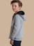 Sweat zippé à capuche garçon Gris chine+Marine 6 - vertbaudet enfant 