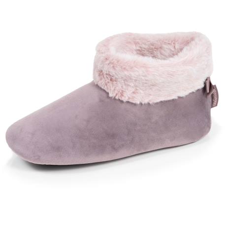 Chaussons bottillons microvelours, semelle gomme ultra souple Taupe 1 - vertbaudet enfant 