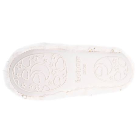 Chaussons ballerines imitation fourrure, semelle gomme antidérapante Ivoire 4 - vertbaudet enfant 