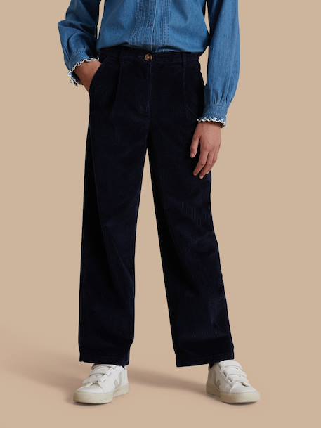 Pantalon flare en velours Cerise+Marine 5 - vertbaudet enfant 