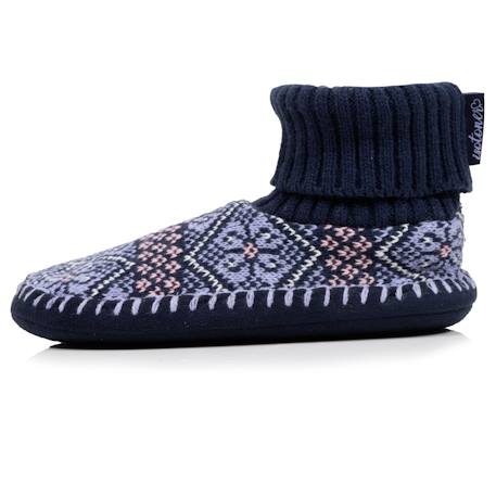 Chaussettes d'intérieur maille jacquard, picots antidérapants Jacquard marine 3 - vertbaudet enfant 