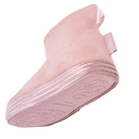 Chaussons bottillons suédine, semelle gomme antidérapante Rose 5 - vertbaudet enfant 