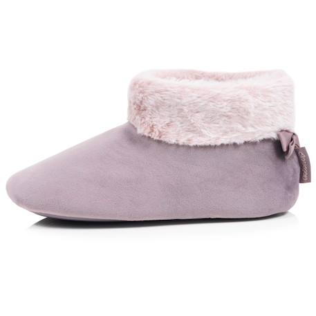 Chaussons bottillons microvelours, semelle gomme ultra souple Taupe 3 - vertbaudet enfant 