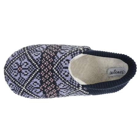 Chaussettes d'intérieur maille jacquard, picots antidérapants Jacquard marine 2 - vertbaudet enfant 