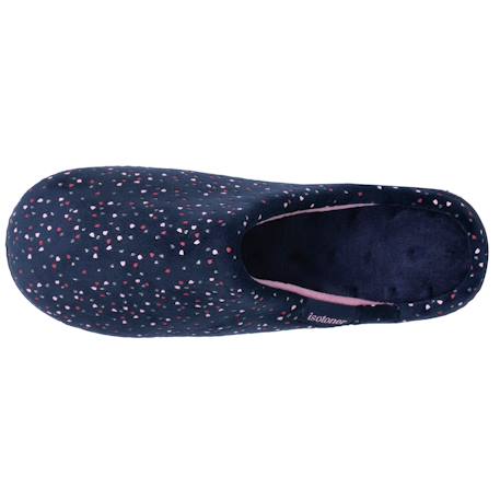 Chaussons mules microvelours semelle ergonomique, mousse à mémoire forme Marine+Noir+Rayures canard 3 - vertbaudet enfant 