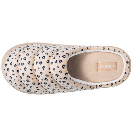 Chaussons mules microvelours semelle bloup extra confort Blush+Gris chiné+Léopard beige+Lilas 15 - vertbaudet enfant 