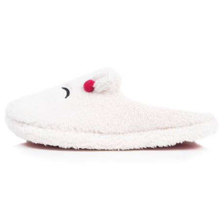 Chaussons mules sherpa, semelle gomme ultra souple Ivoire 3 - vertbaudet enfant 