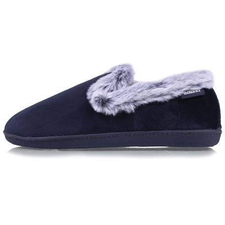 Chaussons charentaises détails fausse fourrure Marine+Tartan 3 - vertbaudet enfant 
