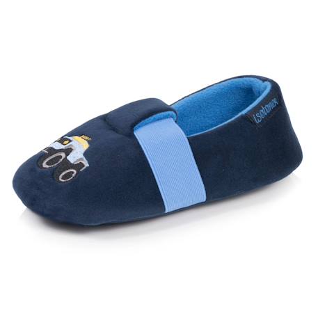 Chaussons mocassins microvelours, semelle gomme antidérapante Marine 1 - vertbaudet enfant 