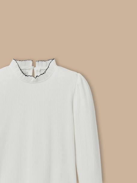 Sous-pull en coton biologique - collection junior Ecru 2 - vertbaudet enfant 
