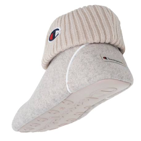 Chaussons bottillons polaire chinée doux pantoufle confort maison en hiver Beige chiné clair+Gris chiné clair 5 - vertbaudet enfant 