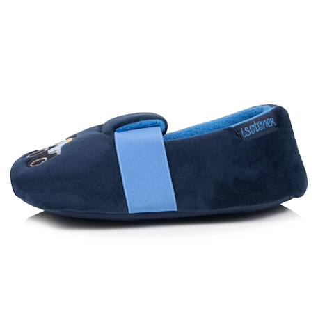Chaussons mocassins microvelours, semelle gomme antidérapante Marine 3 - vertbaudet enfant 
