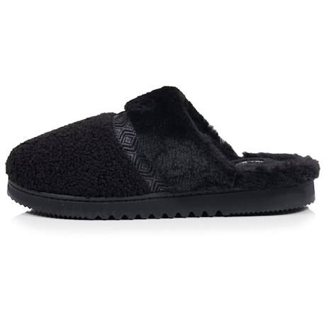 Chaussons mules ultra confortables, en maille bouclette, semelle crantée Beige+Camel+Noir 16 - vertbaudet enfant 