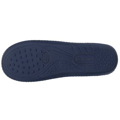 Chaussons mules microvelours semelle ergonomique, mousse à mémoire forme Marine+Noir+Rayures canard 5 - vertbaudet enfant 